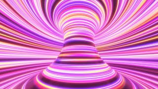 Ultraviolet Glow Neon Laser Curved Lines Flowing In 3D Funnel Torus 4K Moving Wallpaper Background