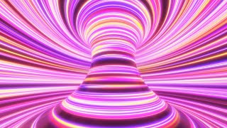 Ultraviolet Glow Neon Laser Curved Lines Flowing In 3D Funnel Torus 4K Moving Wallpaper Background Wealth