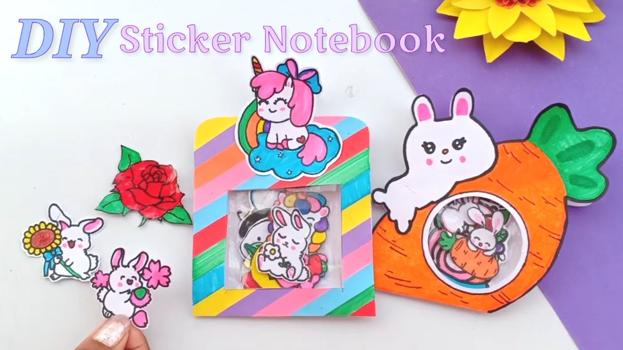 How to Make Your Own Stickers/ DIY paper Sticker notebook/Stickers