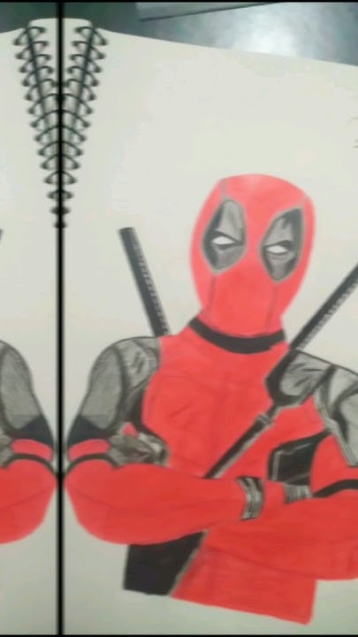 Deadpool 🔥 drawing with using effect #shorts #deadpooldrawing - YouTube