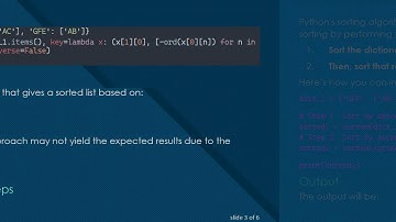 How to Sort a Dictionary by Key and Value in Python