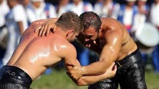 Kırkpınar Yağlı Güreşleri Çeyrek Final Başpehlivan İsmail Balaban Özkan Yılmaz