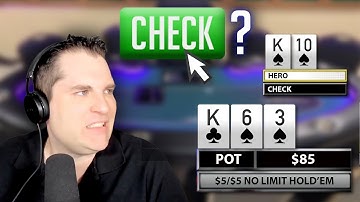 When To Check Top Pair AND A Flush Draw