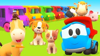 Sing with Leo the Truck! The Animals' song for kids & cartoons. Nursery rhymes & songs for kids.