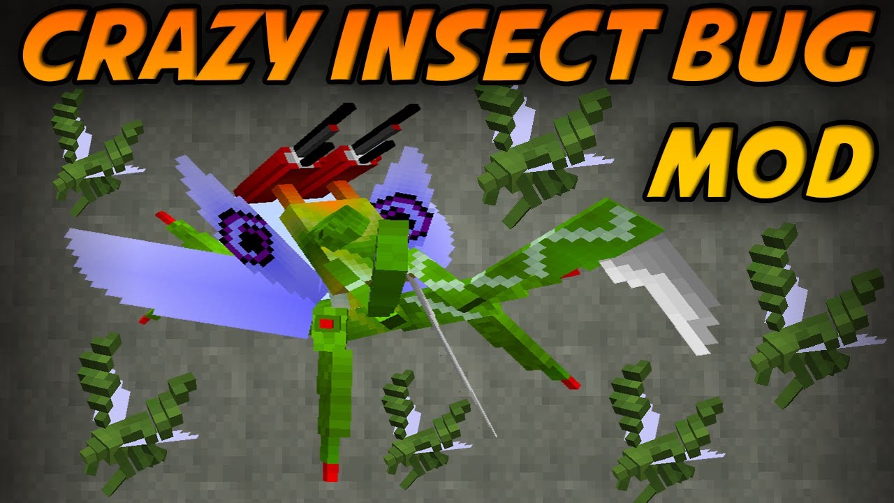 Minecraft Mods - CRAZY INSECT BUG MOD! MADNESS! [1.4.7 