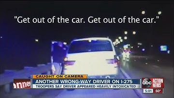 wrong way driver caught on dash cam