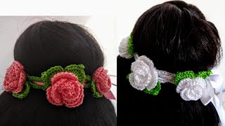 Suporte para Coque de Flores em Crochê