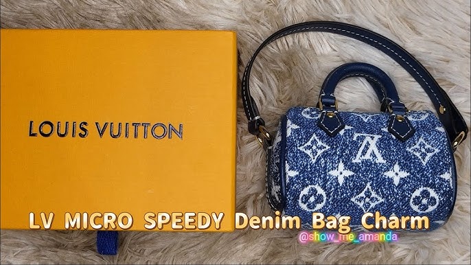 Louis Vuitton Monogram Denim Micro Speedy Bag Charm