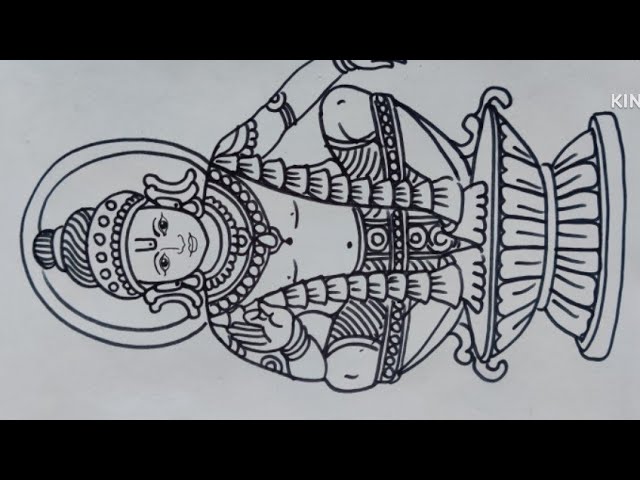 Image of Sketch Of Lord Shiva Son Ayyappan Or Ayyppa Swamy Outline Editable  IllustrationTC966153Picxy