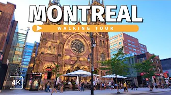 Montreal 🇨🇦 Downtown Walking Tour: St. Catherine Street, The Village | 4K with Captions