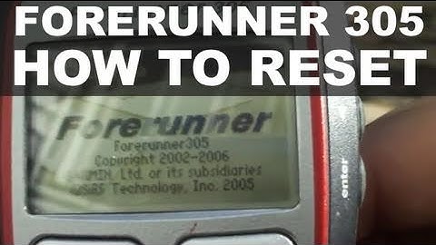 Garmin Forerunner 205 305 - Hard Reset - When it is Dead-Resetting