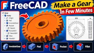 Full How To Make Gear In FreeCAD | Make Gear In FreeCAD | Gear Design in FreeCAD Guide
