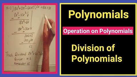 Division of polynomials || Division of algebraic expressions || Polynomial division #polynomials