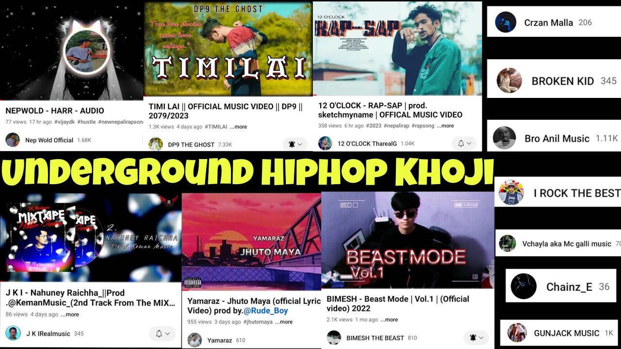 Young Spring Underground Rapper Underground HipHop Khoji ! Support To Underground Young Talented Rapper ...