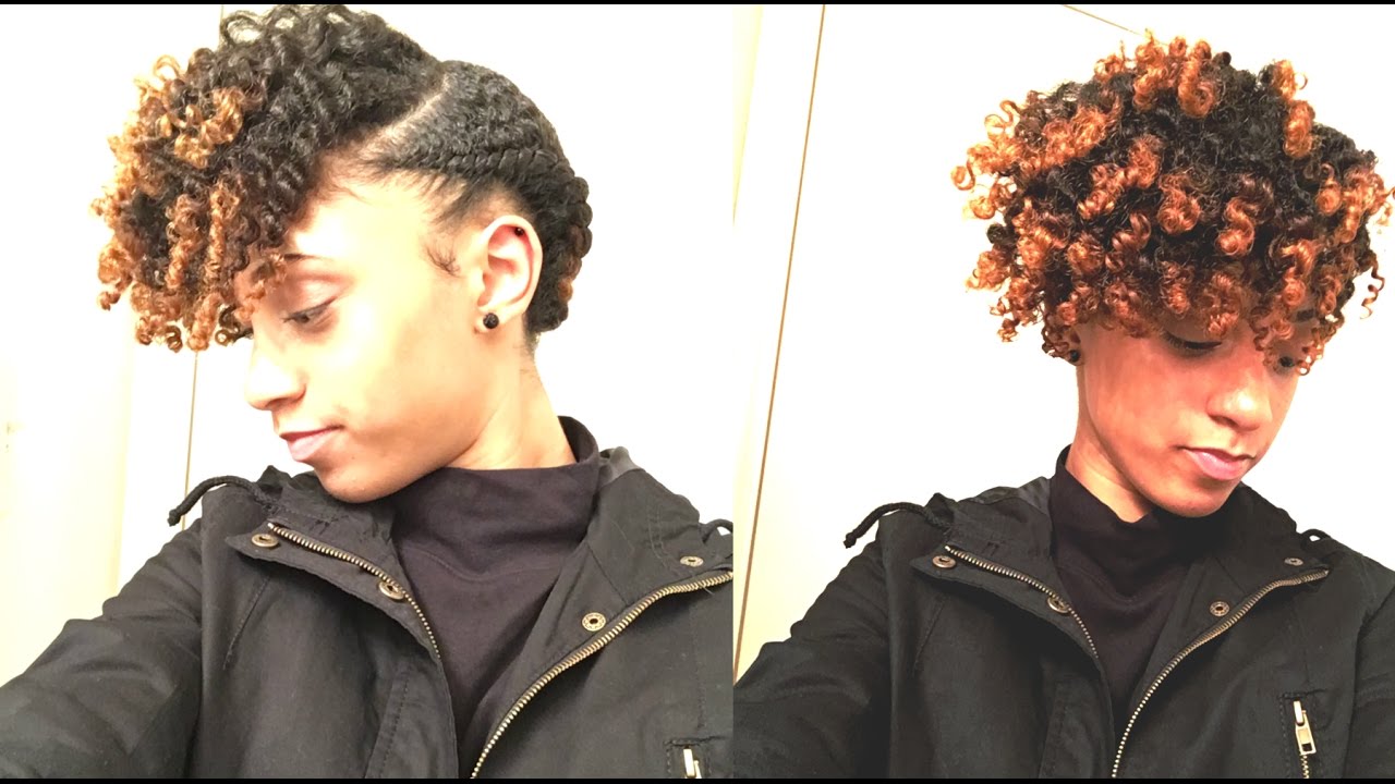 FAUX TAPERED Flat Twist Natural Hair Updo YouTube