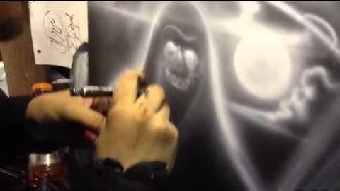 Speed painting of grim reaper  real time.Part 1
