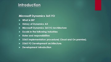 D365FO DEMO, Dynamics  365 FO architecture and Development architecture Dynamics 365 FO Basics