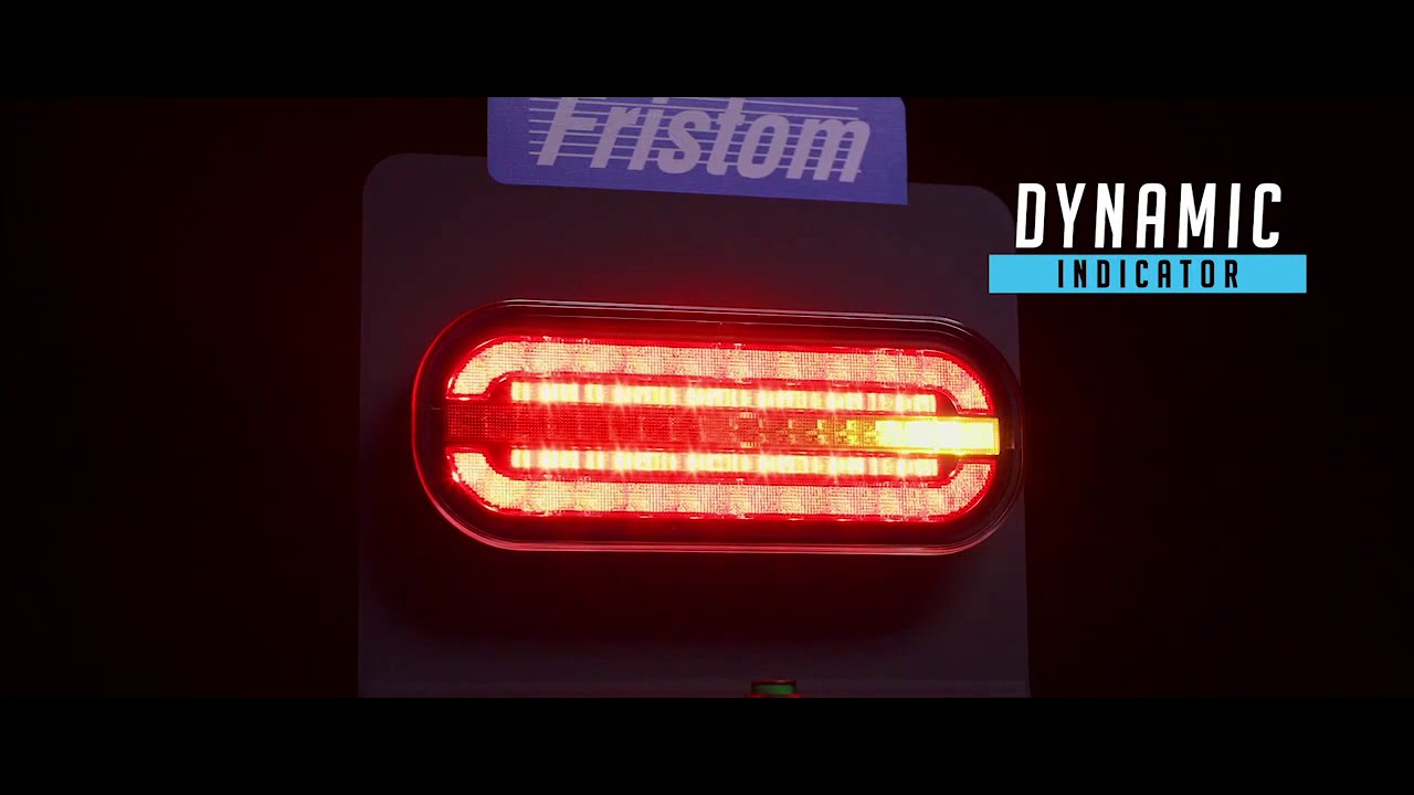 Fristom - Feu arrière compact à LED avec feu clignotant dynamique 12/24v