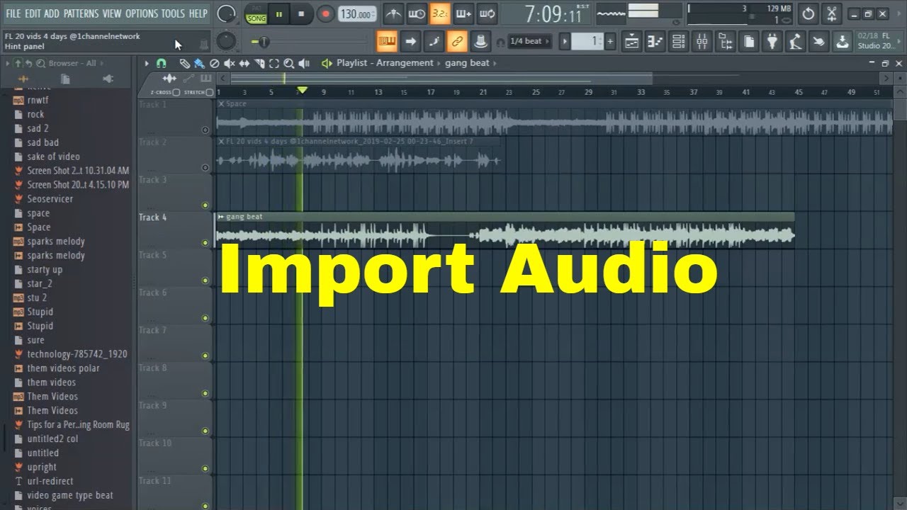 FL Studio 20 How to Import Audio - YouTube