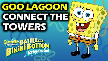 Goo Lagoon: Connect the Towers Puzzle | Golden Spatula | Spongebob Rehydrated Walkthrough