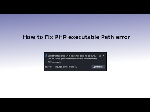How to setup php executable path in Vs Code