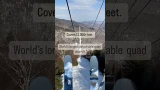 Sugarbush Slide Brook Lift World&#39;s Longest Quad! #skireview #skiing #sugarbush #chairlift