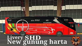 LIVERY BUSSID ORI SHD || GUNUNG HARTA MERAH NEW SDV3++ HINO RM280