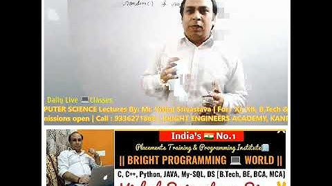 Experts Computer💻 Languages By Vishal Srivastava Sir 👨 || Daily Live Classes📝 for B.Tech, BE, BCA,