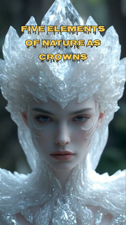 Five Elements of Nature as Crowns #ai #earth #air #water #fire #space #crown