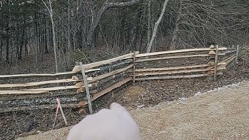 Split Rail Fence Section Finished