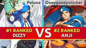 GGST ▰ Peluna (#1 Ranked Dizzy) vs Ooeygooeysnicker (#2 Ranked Anji). High Level Gameplay