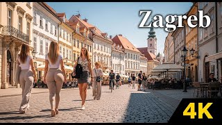 Zagreb Walking Tour 2025 | Exploring Croatia’s Capital \& Scenic Streets in 4K UHD