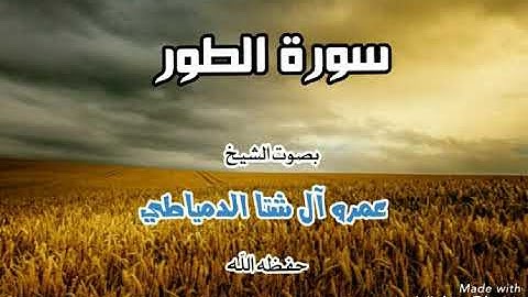 سورة الطور _ للشيخ/ عمرو آل شتا الدمياطي حفظه الله