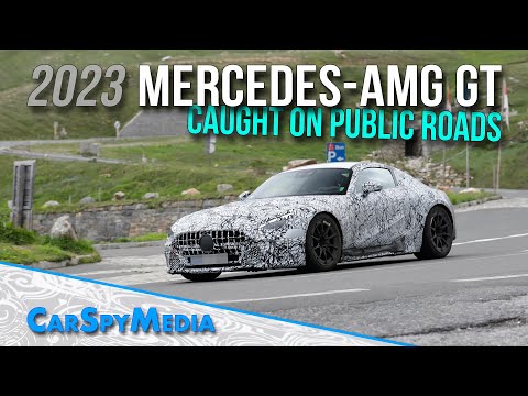 2023 Mercedes-AMG GT Successor V8 Powered Prototype Caught Testing In The Alps