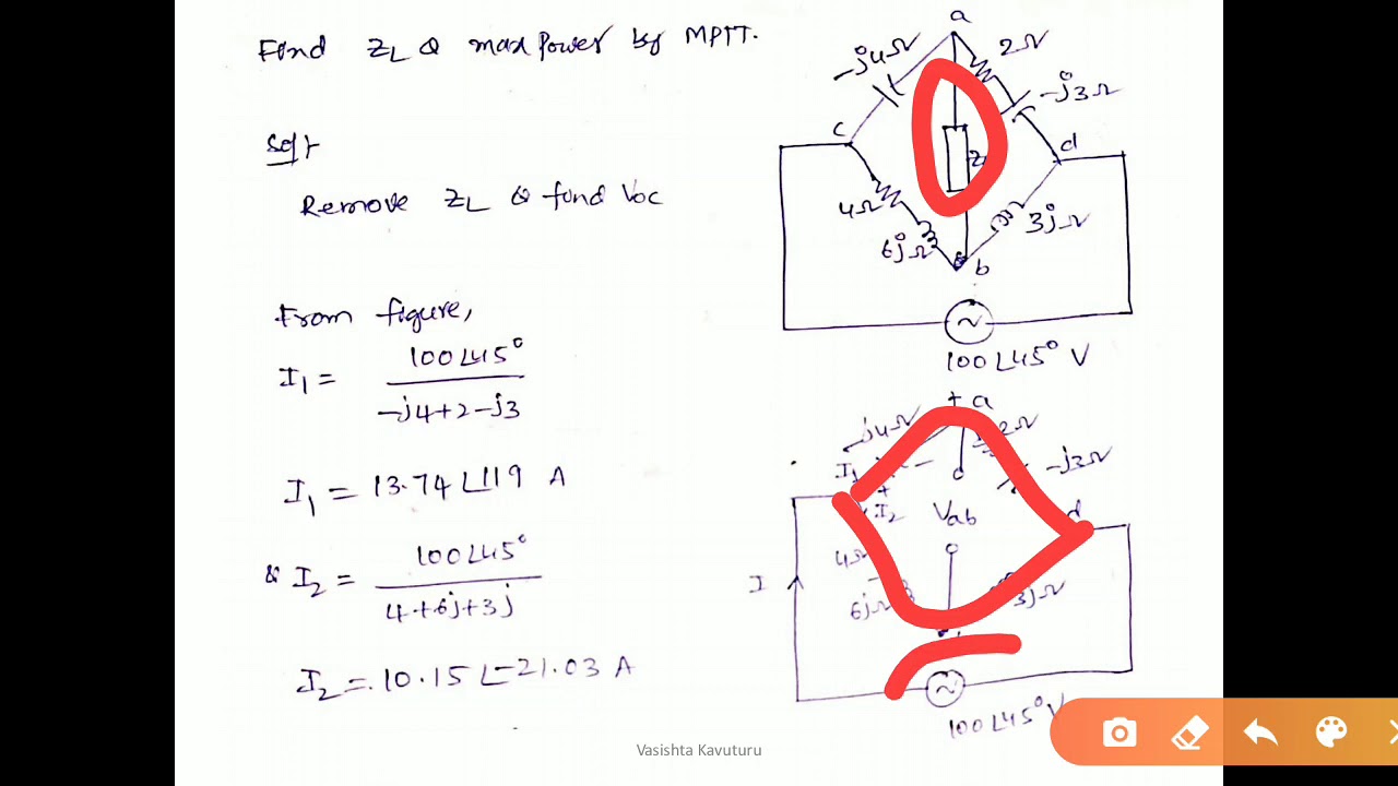 Solved Problems on Maximum Power Transfer Theorem in AC Circuits - YouTube
