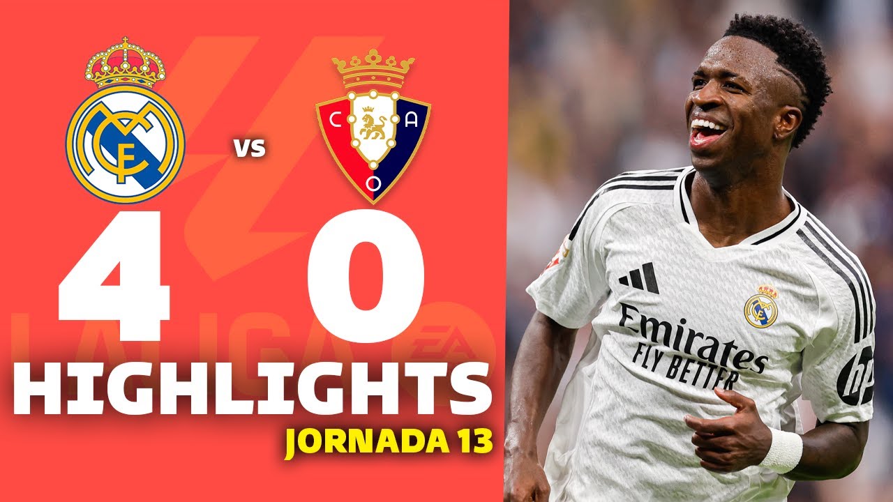 REAL MADRID vs OSASUNA (4-0) | RESUMEN y GOLES DEL PARTIDO | La liga ...