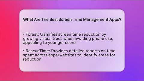 What Are The Best Screen Time Management Apps? - Everyday-Networking
