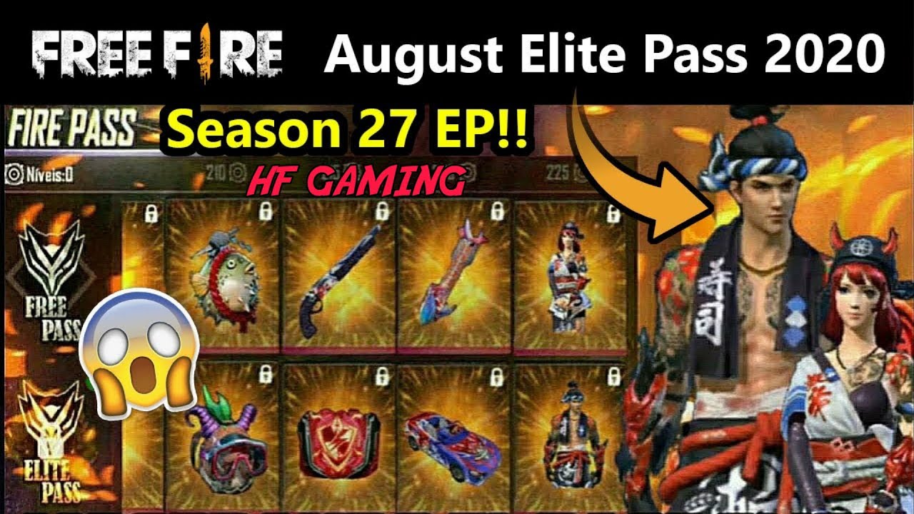 AUGUST MONTH ELITE PASS REVIEW | ELITE PASS FREE FIRE | PRE ORDER ELITE