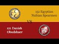 Medieval 2 total war  egypt nubian spearmen vs denmark obudshaer