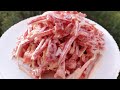 крабовый салат 🥗 խեցգետնի ձողիկներով նոր՝Կարմիր աղցան անչափ համեղ և օրիգինալ|salad with crab sticks