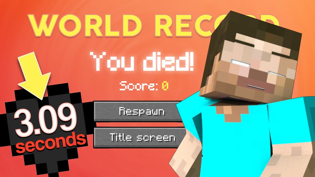 NEW WORLD RECORD - Fastest Death In Minecraft Survival on a Random