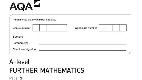 AQA A-level Further Mathematics Paper 1 June 2019 - Detailed Walkthrough Part 4