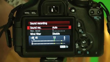 canon T3i 600D setting manual sound recording levels close up