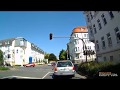 D: Stadt Gera. Fahrt durch die Stadt. August 2017