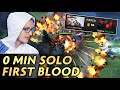 That's Miracle Shadow Fiend — 0 min SOLO FIRST BLOOD on mid