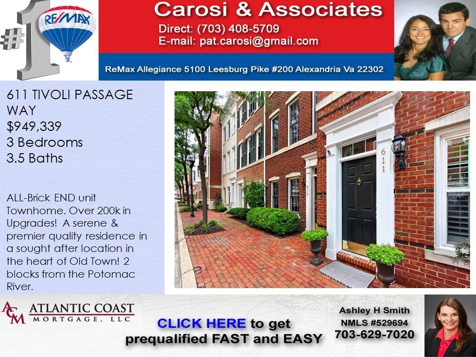 Fantastic 3 bedroom townhouse for sale in old town alexandria 611