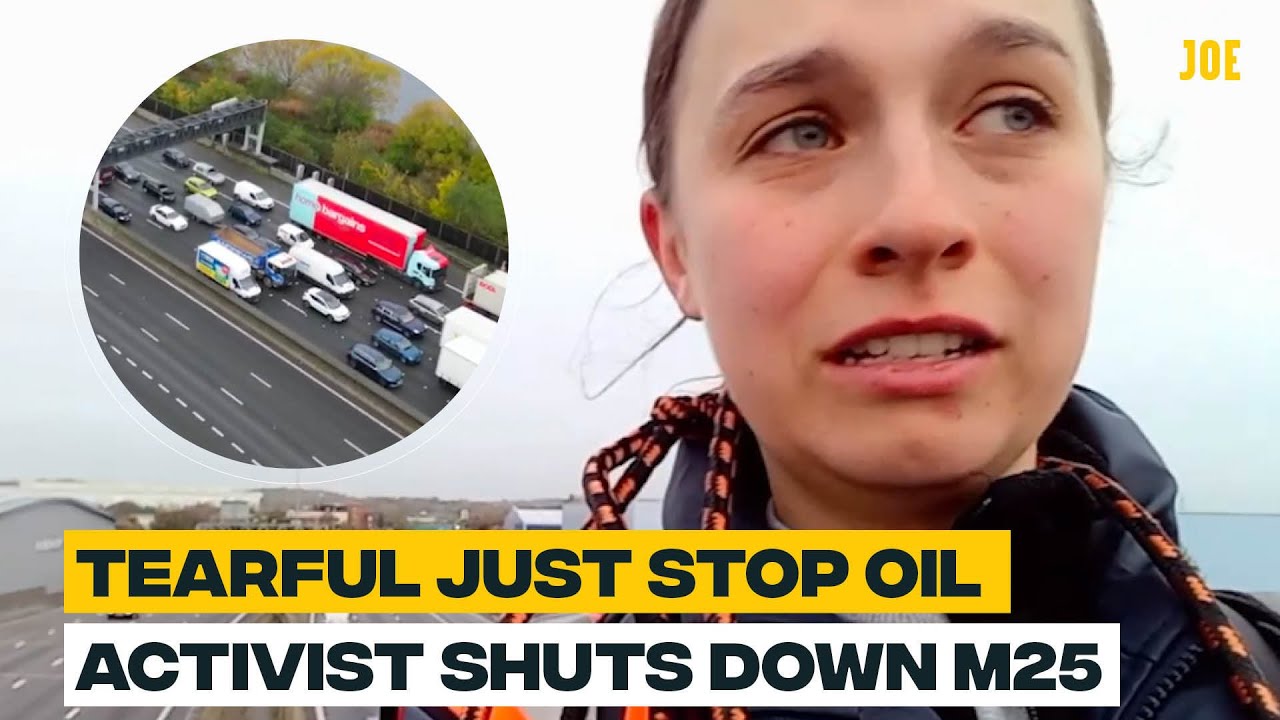 Tearful Just Stop Oil activist explains why she shut down the M25