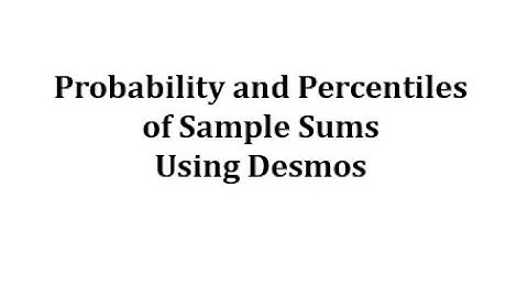 Determine Sample Sum Probabilities and Percentiles Using Desmos