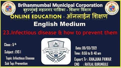 5th I EVS-1 I Lesson:- 23 I Infectious Diseases and how to prevent them.