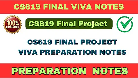 CS619 Final Project Preparation | Important Short Notes & Guidelines | Virtual University